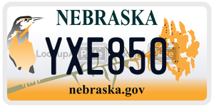 YXE850  license plate in NE