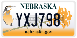 YXJ798  license plate in NE