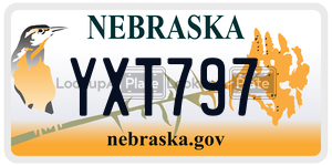 YXT797 license plate in Nebraska