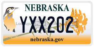 YXX202  license plate in NE