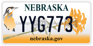 YYG773  license plate in NE