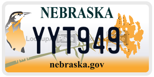 YYT949 license plate in Nebraska