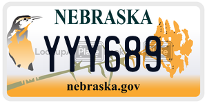 YYY689  license plate in NE