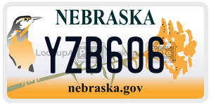 YZB606  license plate in NE