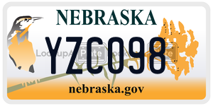 YZC098  license plate in NE
