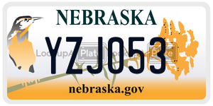 YZJ053 license plate in Nebraska