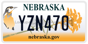 YZN470  license plate in NE