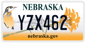 YZX462  license plate in NE