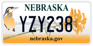 YZY238 license plate in Nebraska