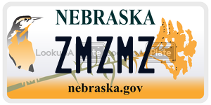 ZMZMZ  license plate in NE