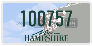 100757  license plate in NH