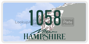 1058  license plate in NH