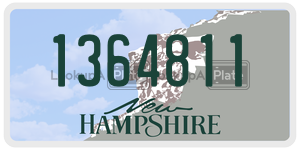 1364811  license plate in NH