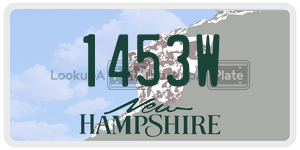 1453W  license plate in NH
