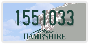 1551033  license plate in NH