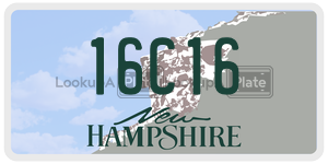 16C16  license plate in NH