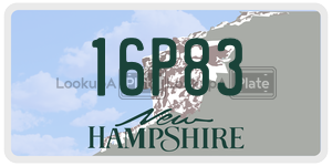 16P83  license plate in NH