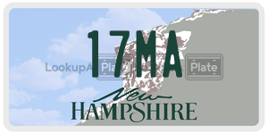 17MA  license plate in NH