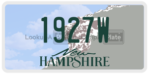 1927W  license plate in NH