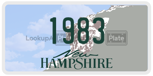 1983  license plate in NH