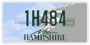 1H484  license plate in NH