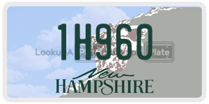 1H960 license plate in New Hampshire