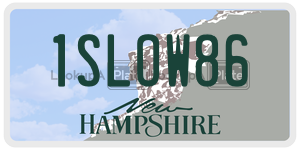 1SLOW86  license plate in NH
