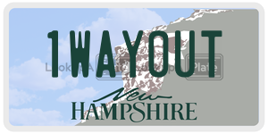 1WAYOUT  license plate in NH