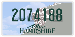 2074188  license plate in NH