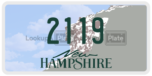 2119 license plate in New Hampshire