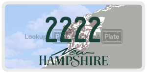 2222  license plate in NH
