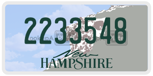 2233548 license plate in New Hampshire
