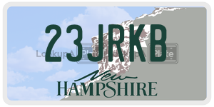 23JRKB  license plate in NH