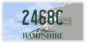 2468C license plate in New Hampshire