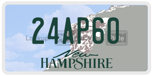 24AP60  license plate in NH