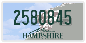 2580845  license plate in NH