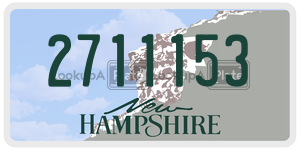 2711153 license plate in New Hampshire