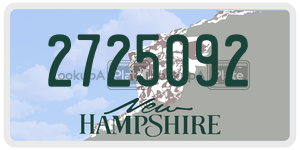 2725092 license plate in New Hampshire