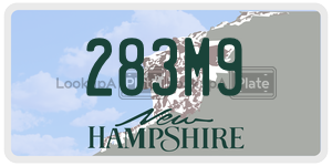 283M9  license plate in NH
