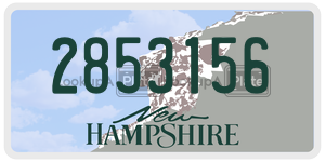 2853156 license plate in New Hampshire