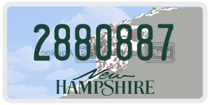 2880887 license plate in New Hampshire