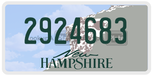 2924683 license plate in New Hampshire