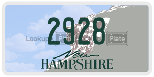 2928  license plate in NH