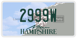 2999W  license plate in NH