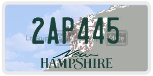 2AP445  license plate in NH