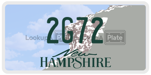 2G72  license plate in NH
