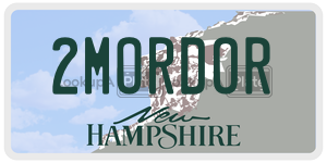2MORDOR  license plate in NH