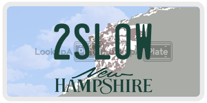 2SLOW  license plate in NH