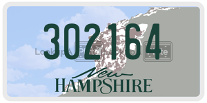 302164  license plate in NH