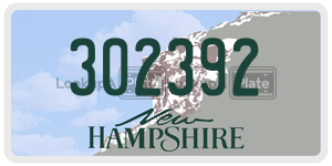 302392  license plate in NH